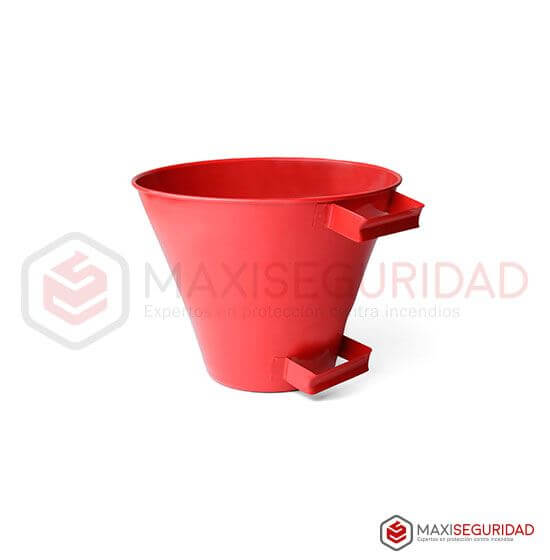 Balde con manija fija y soporte
